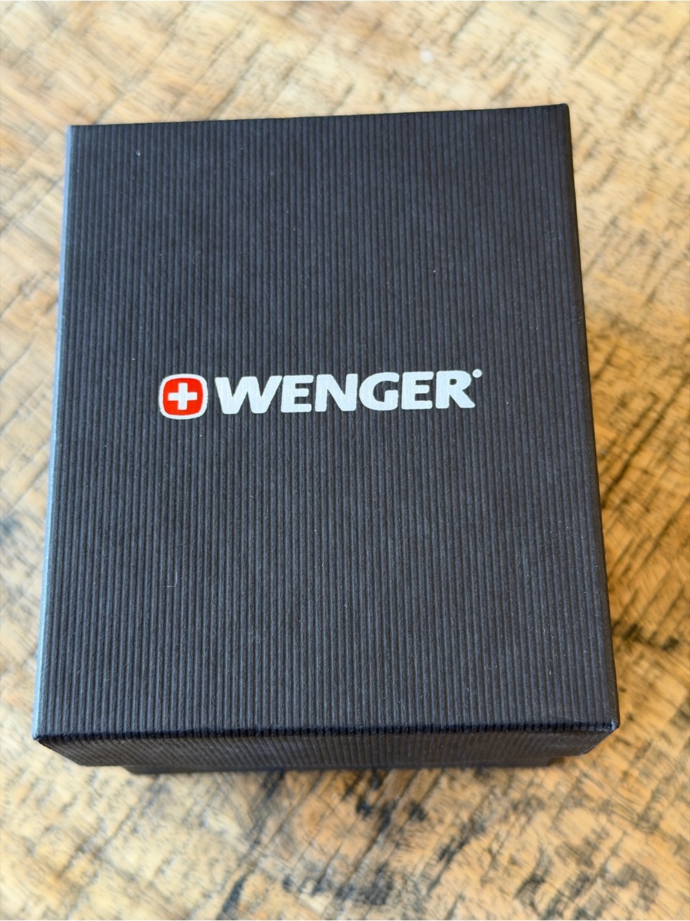 New in Box Wenger Black Dial Swiss Made Watch with Beige Strap - Picture 9 of 9